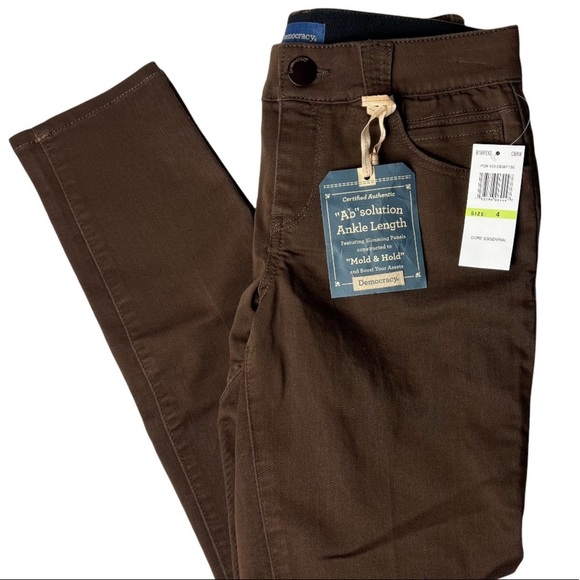 Democracy “Ab Solutions” Brown Ankle Length Pant Size 8P - Picture 9 of 14